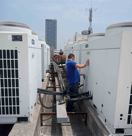 灵山中央空调制热和不制冷系统维修方法